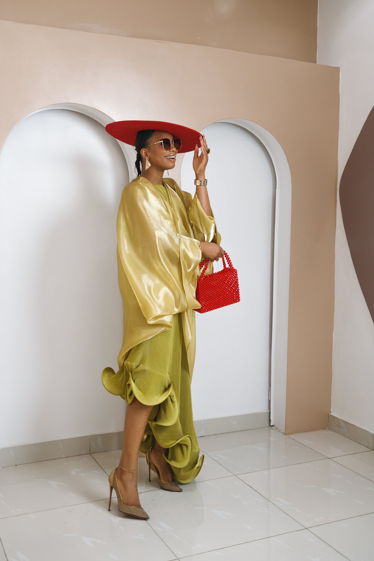 Amariah Dress Set: Olive Green